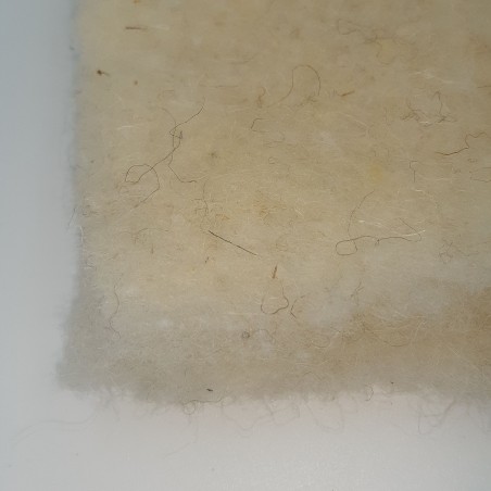 Nappe de laine aiguilletée écrue - Mouton du Massif central - Terre de Laine