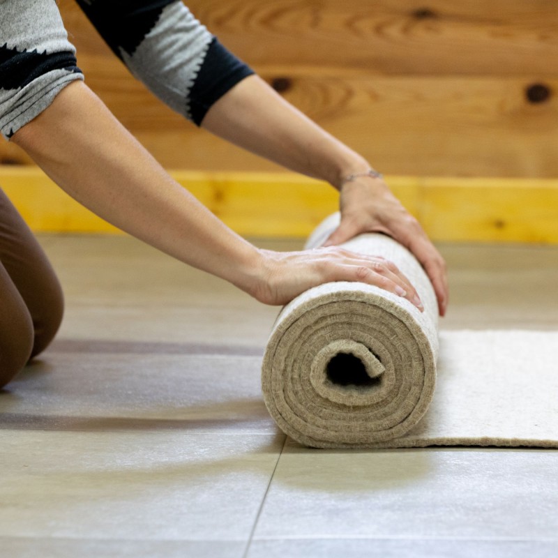 Tapis de yoga en laine Solognote - Terre de Laine