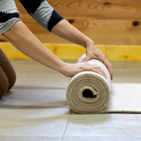 Tapis de yoga en laine Solognote - Terre de Laine