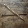 Aiguilles à tricoter artisanales en bois n°5 - 40 cm