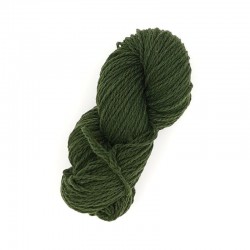 Écheveau de laine 1/2/S (référence T500) kaki - Laine locale du Massif central.