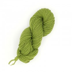 Écheveau de laine 1/2/S (référence T520) vert - Laine locale du Massif central.