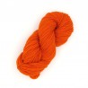 Écheveau de laine 3/8 (référence T430) orange - Laine locale du Massif central.