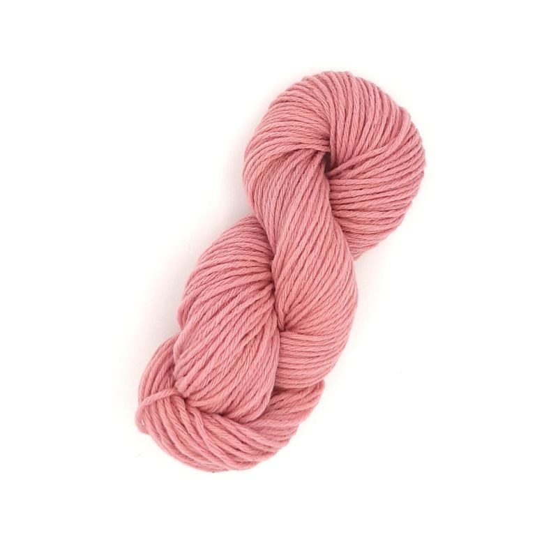 Écheveau de laine 6/8 (référence T220) rose - Laine locale du Massif central.
