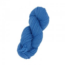 Écheveau de laine 3/8 (référence T310) Bleu - Laine locale du Massif central.
